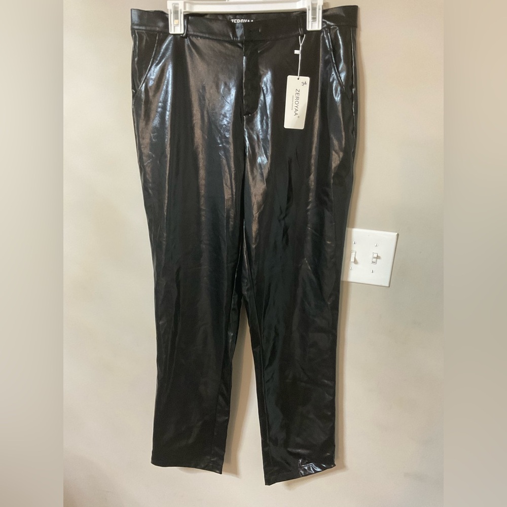 Women leather pants waist 34